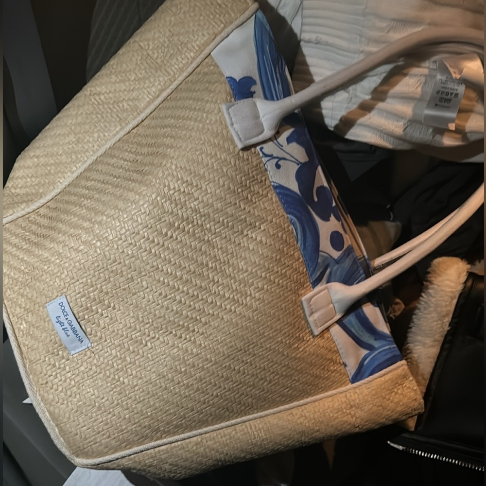 Dolce and gabana blue beach bag or purse